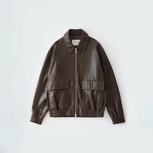 STUDIO NICHOLSON JACKETS LEATHER BOMBER 男装廓形羊皮空军夹克 商品图4