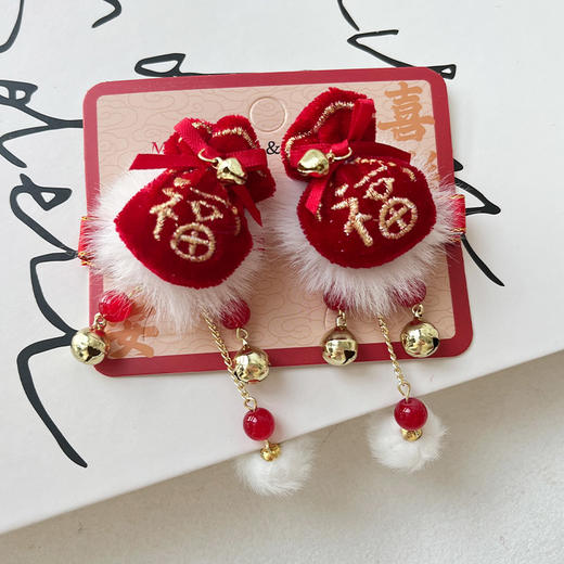 毛球流苏福气对夹发夹-纪念日百货门店同款167745354 商品图2