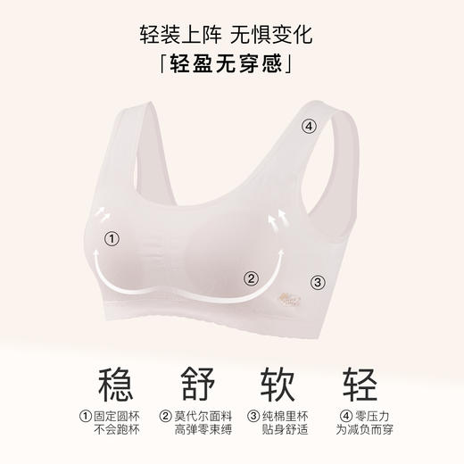 【第二件 0 元｜ 满2件 5 折】【秀黛】趣味印花二段无缝少女背心二阶W5114081T【门店同款】 商品图1