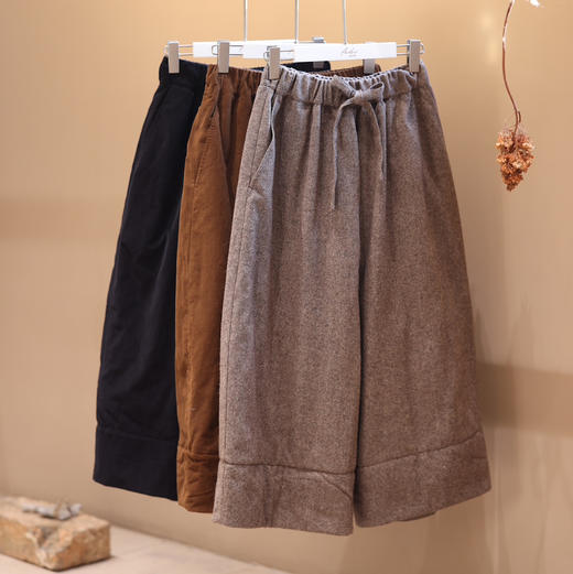 花与棉花｜四色阔腿棉裤 商品图0