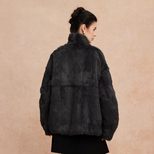 QP606斯尔丽25新款派克服兔毛双面双穿多种穿搭时尚宽松适合小个子皮草 商品图6