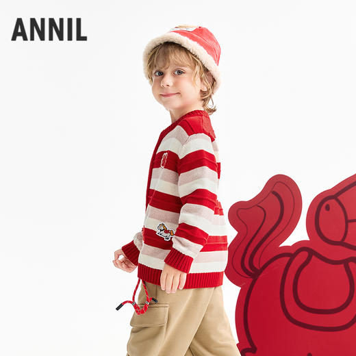 【实体店同款】男童棉线开衫春季新款安奈儿童装XB614011 商品图2