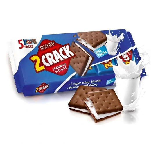 如胜脆乐脆香草牛奶酱夹心饼干190g 商品图0