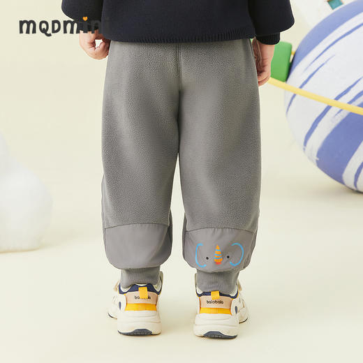 【秒】【专柜同款】MQD童装男童冬季新款加绒针织裤男宝宝加厚裤子潮 商品图2