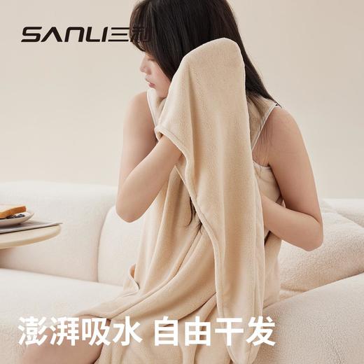 三利毛巾新款加厚干发帽女强吸水纯色擦头发干发巾成人大毛巾浴帽 商品图2