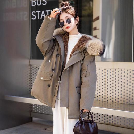 新国标90白鸭绒加肥加大码胖mm200斤中长款孕妇羽绒服外套女2516 商品图1