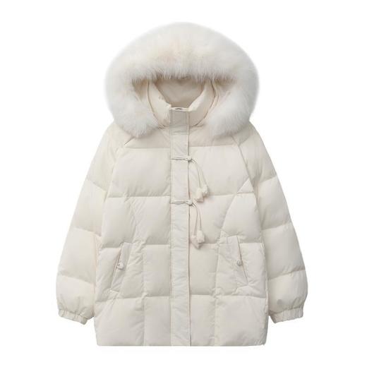 新国标90白鸭绒加肥加大码胖mm200斤中长款孕妇国风羽绒服女2502 商品图4