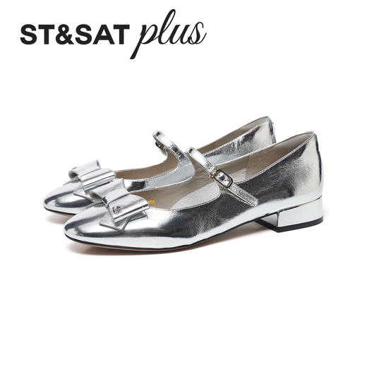 星期六26春新款蝴蝶结千金粗跟玛丽珍SSE1111056 商品图6