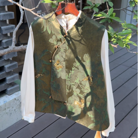 Famecoco范可儿秋款新中式马夹FAD6CA211