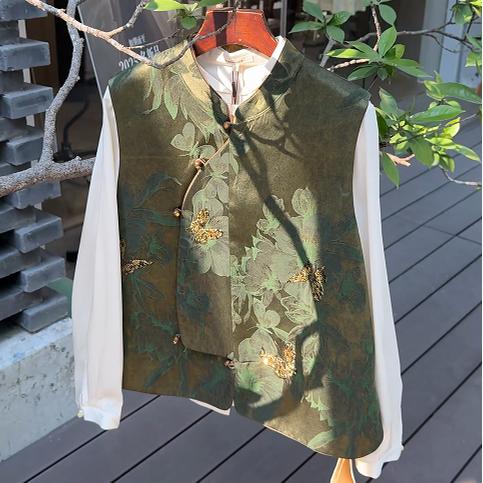 Famecoco范可儿秋款新中式马夹FAD6CA211 商品图0