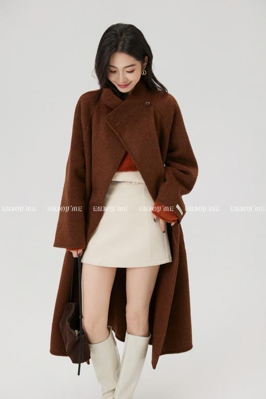 【门店同款】ENJOY冬季“暖冬知性”小立领收腰长款大衣 168144139 商品图0