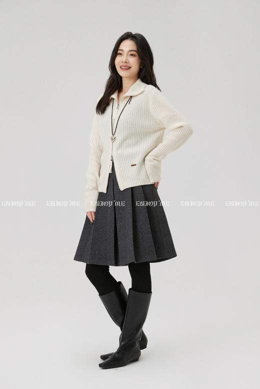 【门店同款】ENJOY冬季“暖冬知性”miu系百褶半身裙 168443227 商品图4