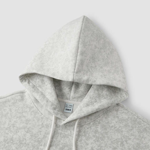 森马卫衣男春季字母印花宽松抽绳连帽上衣休闲个性简约松弛套头衫 商品图2