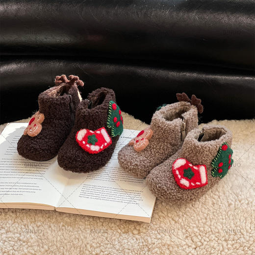 【奇诺鼠品牌直发16-30码】儿童冬季加绒雪地靴 商品图2