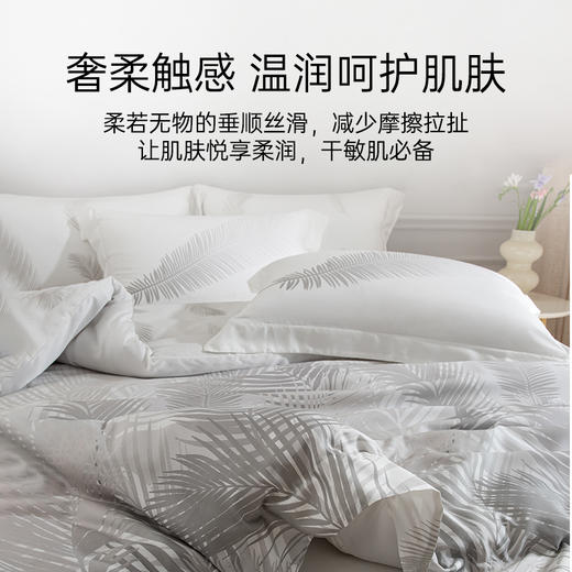 2025年新款雅芳婷100S摩登丝六件套轻奢天丝被套床笠床单丝滑套件 商品图2