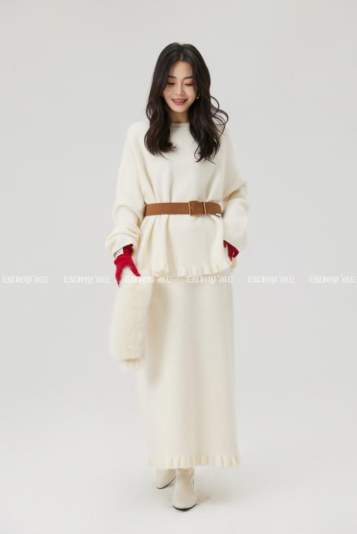 【门店同款】ENJOY冬季“暖冬软糖”软糯木耳边针织半裙 167993323 商品图8