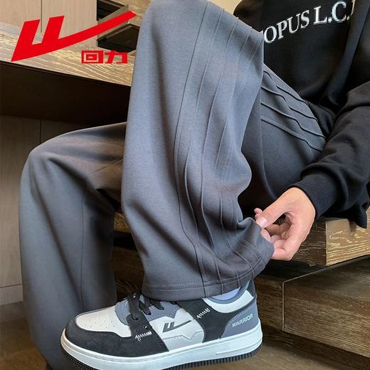 回力卫裤男款加绒秋冬季新款宽松直筒阔腿休闲裤垂感运动长裤子男 商品图1