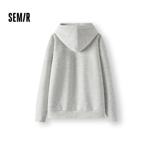 森马卫衣男春季字母印花宽松抽绳连帽上衣休闲个性简约松弛套头衫 商品图1