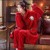 珊瑚绒苏州家居服2024秋冬季新款套装长款加绒加厚睡衣厂家直销 商品缩略图1