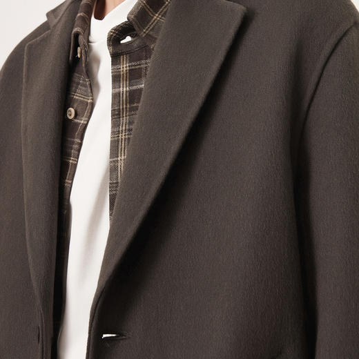 gxg.jeans男装冬季热卖长款呢大衣  日常通勤商务休闲简约大衣外套J24X264130 商品图3