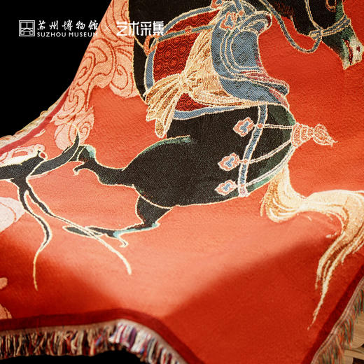 苏州博物馆 风驰暖驿岁禧礼盒-沙发毯款 商品图3