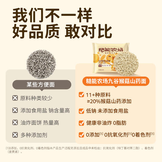 【超低价秒杀】九谷猴菇山药面/什锦菌菇面 九种谷物科学配比  面饼劲道爽滑  0添加|非油炸|低钠 无料包自由随心搭配 好吃好营养好吸收 商品图4