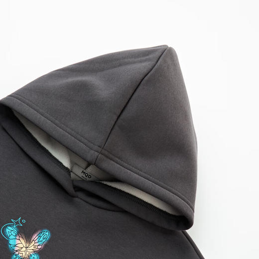 【MQD】冬季女大童学院风潮酷休闲卡通加绒连帽卫衣 商品图2