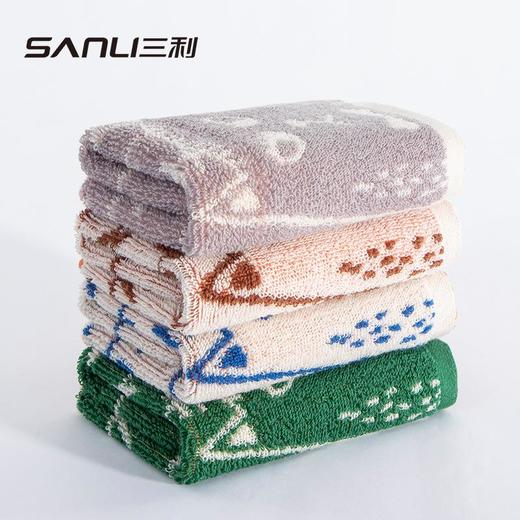 三利毛巾新款纯棉方巾儿童擦手巾宝宝洗脸巾大口水巾提花小猫方巾 商品图1