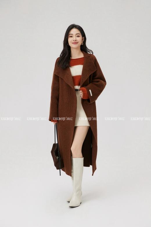 【门店同款】ENJOY冬季“暖冬知性”小立领收腰长款大衣 168144139 商品图3