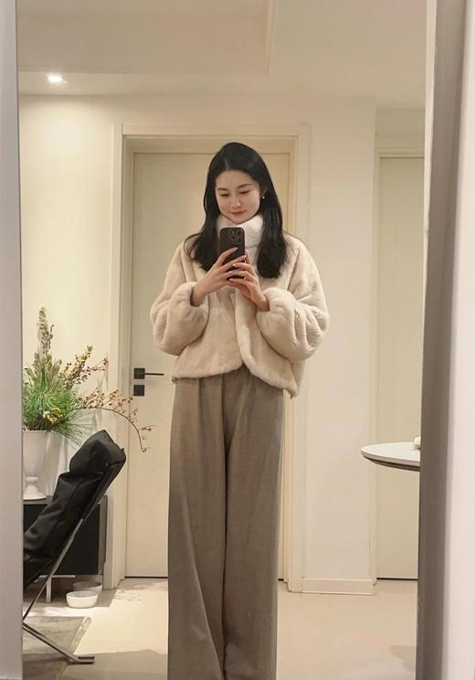 【 LEOS VITI加厚羊羔绒裤】洗后不变形，越穿越软乎 😎垂感显瘦天花板，梨形身材也能穿出纸片人效果 自发热羊绒毛呢，好穿到根本不想脱！！-AJYX 商品图9