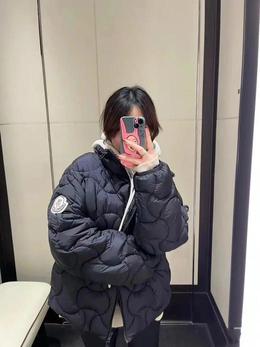 蒙口秋冬情侣款立领拉链短款轻薄羽绒服 商品图2