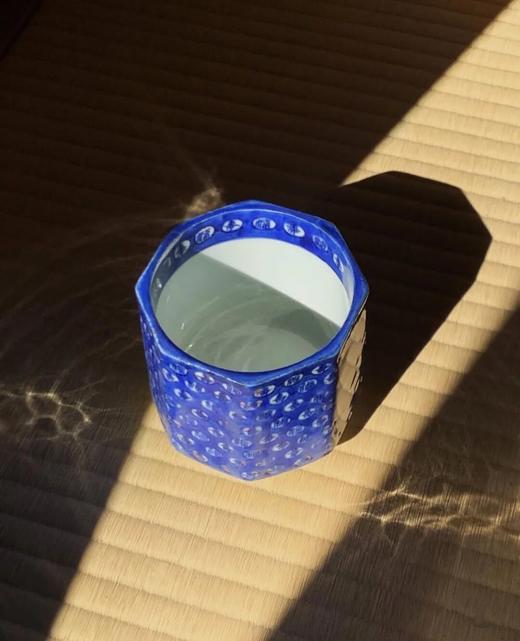 青花蓝地福寿纹八角筒杯，顺丰包邮 商品图4