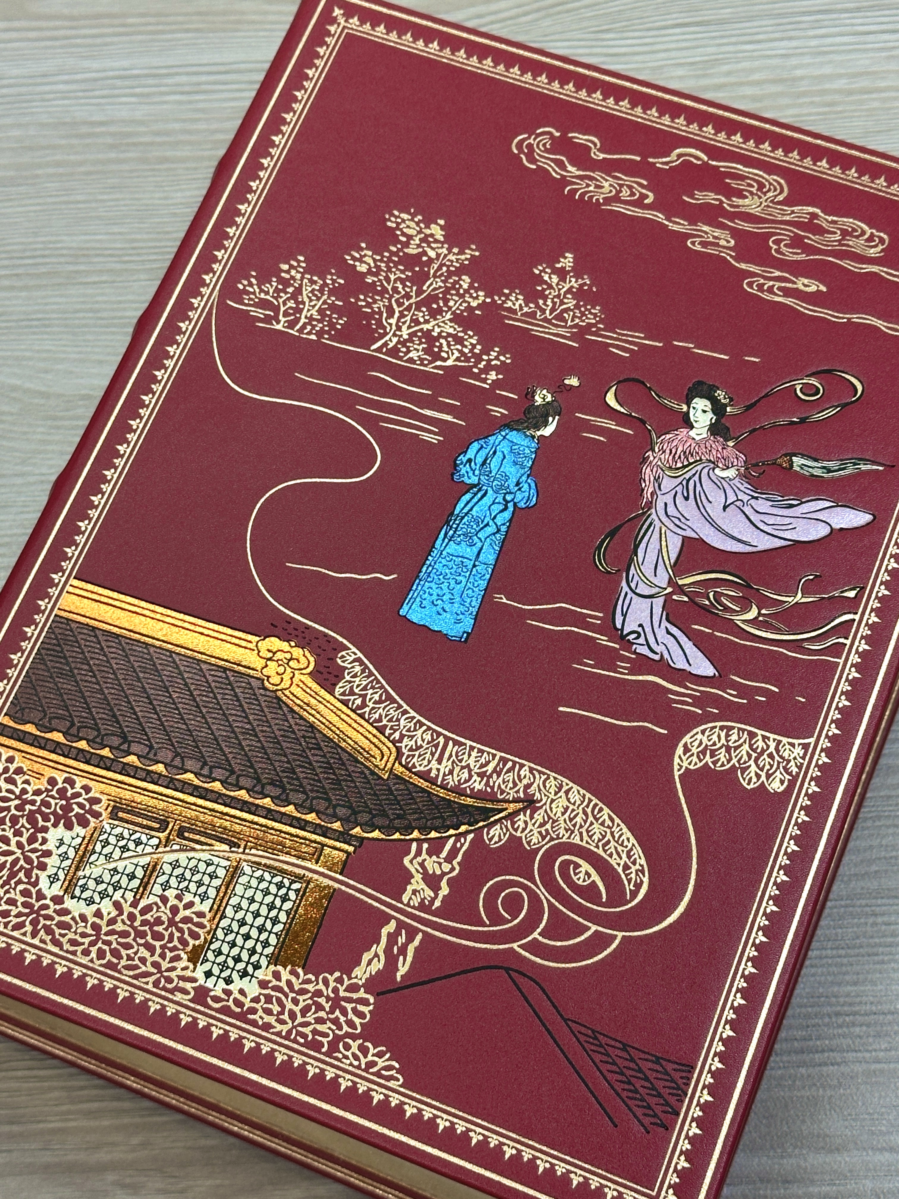 【最后2册真皮定制款】《红楼梦》红色牛皮定制款【限量珍藏巨人版】