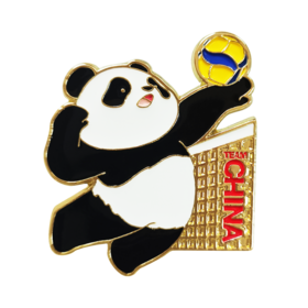 TEAM CHINA熊猫运动造型徽章-排球