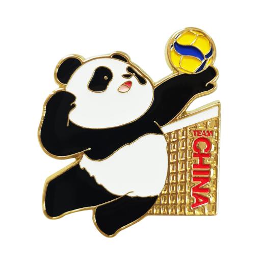 TEAM CHINA熊猫运动造型徽章-排球 商品图0