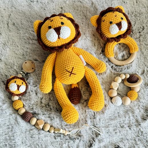 沙特阿拉伯 Eco baby 手工钩针玩偶套装 婴儿摇铃玩具 商品图0