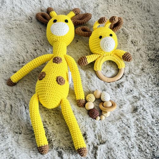 沙特阿拉伯 Eco baby 手工钩针玩偶套装 婴儿摇铃玩具 商品图6