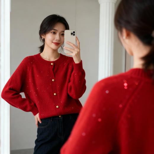 星空璀璨高光毛衣，上身高贵奢华，自带C位和聚光灯效果【3-5天发货，周末顺延】 商品图5