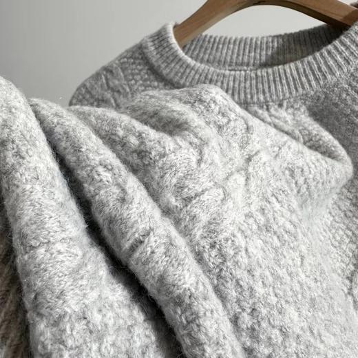 D121011秋季新款下摆纽扣设计百变穿搭软糯舒适圆领毛衣 商品图5