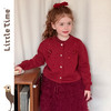 littletime女童套装2025秋冬红色圣诞喜庆闪闪毛衣开衫外套裙子 商品缩略图0