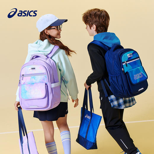 ASICS/亚瑟士儿童25年新款时尚满印大容量减负书包防水耐磨双肩包 商品图3