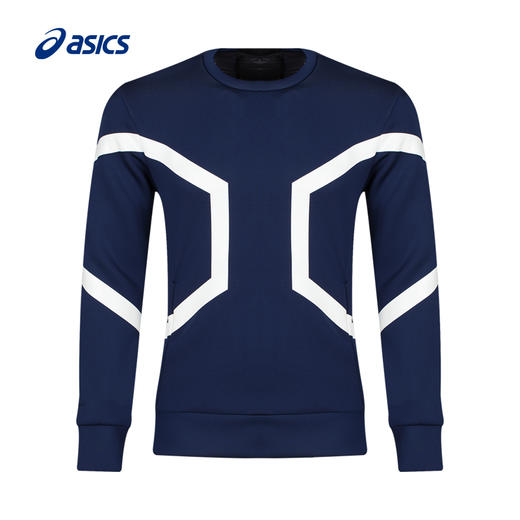 「断码清仓」ASICS 亚瑟士 男款运动印花圆领套头衫 151399 商品图0