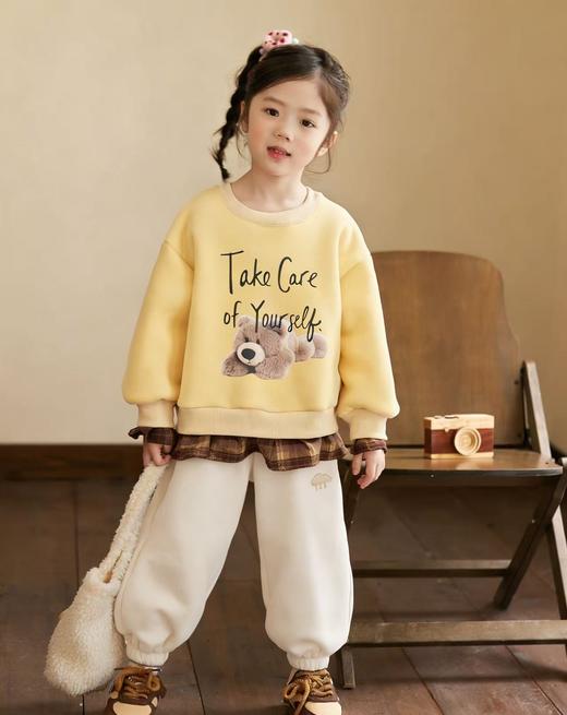 降温直接冲加绒版‼️‼️一条过冬【经款儿童刺绣加绒卫裤】A类亲肤，上身舒适度拉满 商品图7