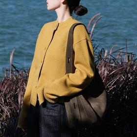 登白DNEGBAI 复古磨砂牛皮包通勤大容量包包