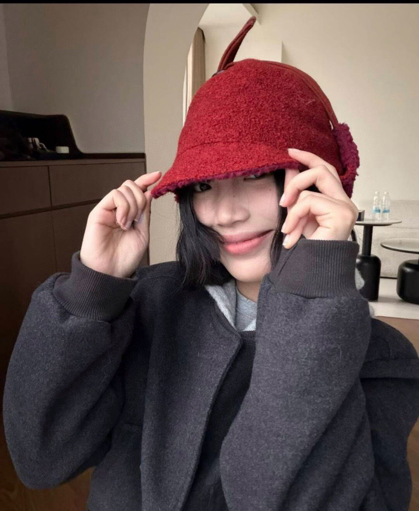 日单羊毛飞行员帽子