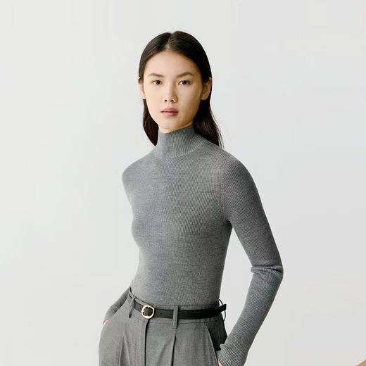 外贸代工厂出！ 秋冬内搭天花板 小禾绵羊毛半高领针织打底衫 商品图2