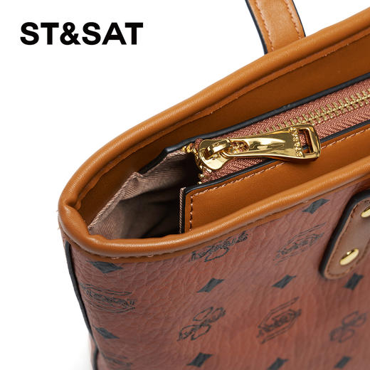 星期六复古老钱印花托特包SSD521R002 商品图6