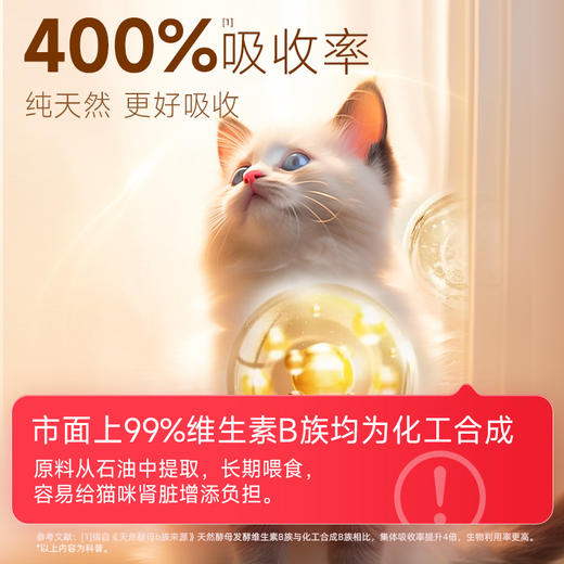 【买就送羊奶肉包1袋】谷登天然酵母维生素B片0.6g*200片（猫用） 商品图3