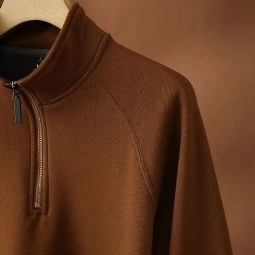 格桑米男士羊毛加绒卫衣，半高领半拉链设计，寒冬也要保持优雅 商品图8