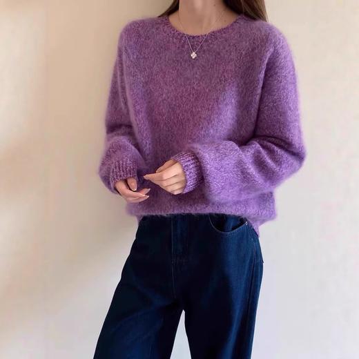 【秋冬精选】柔软如云朵 拉绒套头毛衣加厚保暖 商品图7